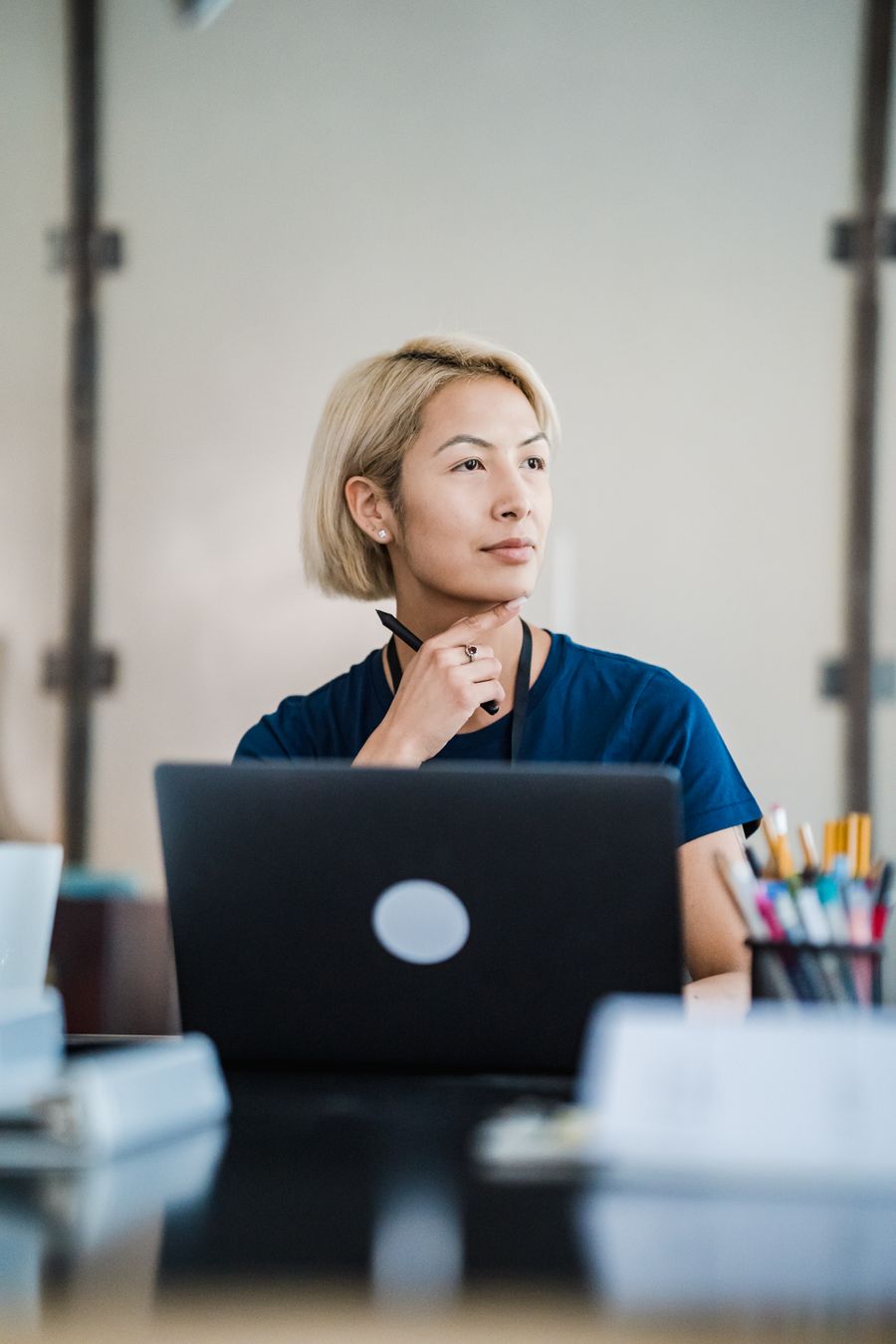 A professional considering her next business opportunity